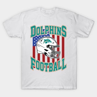 Retro Dolphins Football T-Shirt